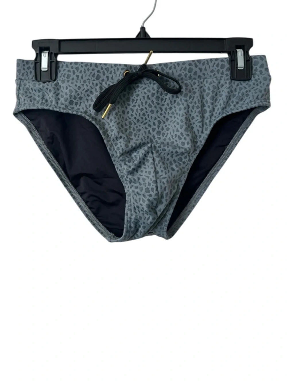 Aqua Blu Multi Grey Spot Print Racer Briefs Size S